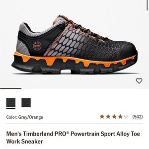 Timberland PRO Powertrain Sport Shoes - Gray and Orange